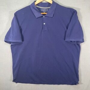 Covington Mens Navy Blue Classic Fit Short‎ Sleeve Polo Shirt XXL